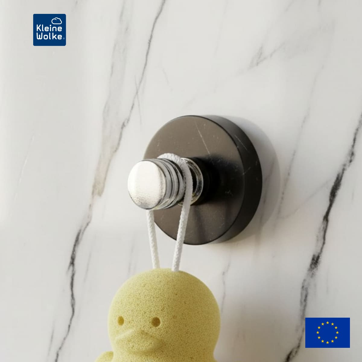 Крючок Kleine Wolke Marble Hooks мрамор 5см, черный