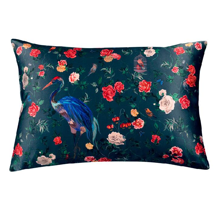 Наволочка Mollen Редкий экземпляр Журавль в темно-бирюзовом 50х70см