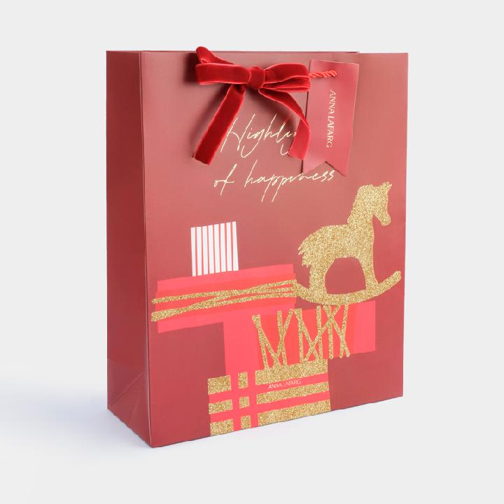 Пакет подарочный Anna Lafarg Новый Год Подарки 26х32см