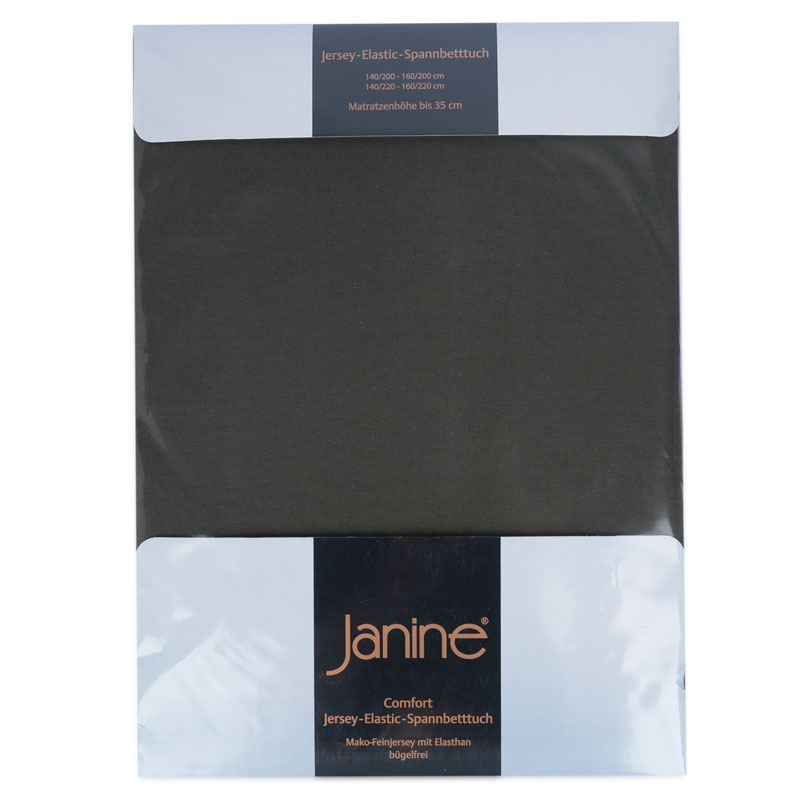 Простыня 2-спальная Janine Messina Elastic, цвет оливковый