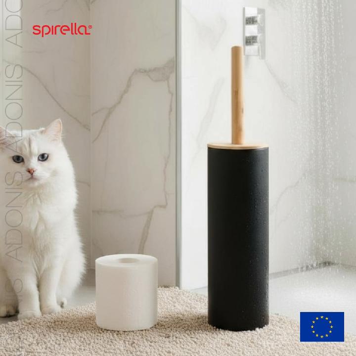 Ерш с подставкой Spirella Adonis, черный