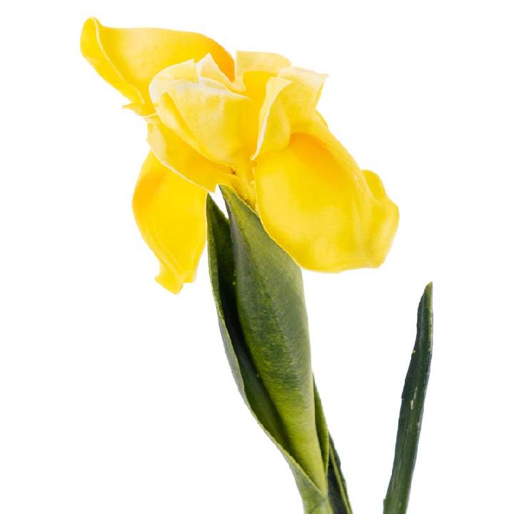 Цветы искусственные FloDecor Ирис 58см, желтый