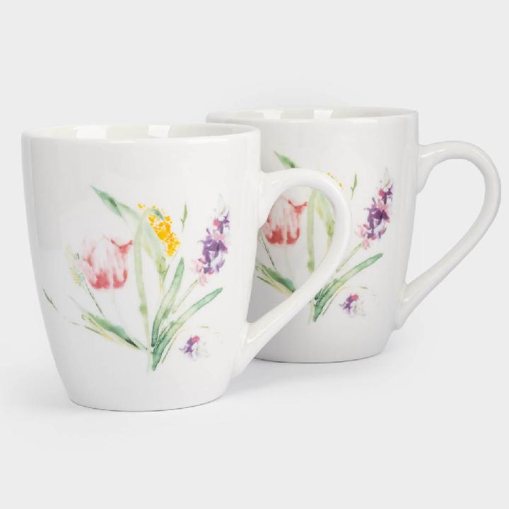 Набор кружек Anna Lafarg Тюльпан Акварельные цветы, 2шт