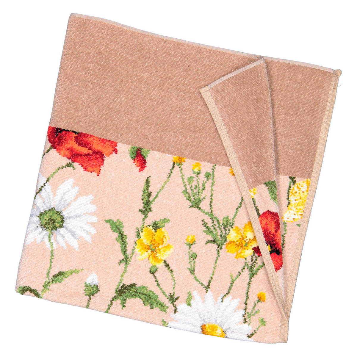 Полотенце Feiler Daisy Field Beige 75x150см, сафари