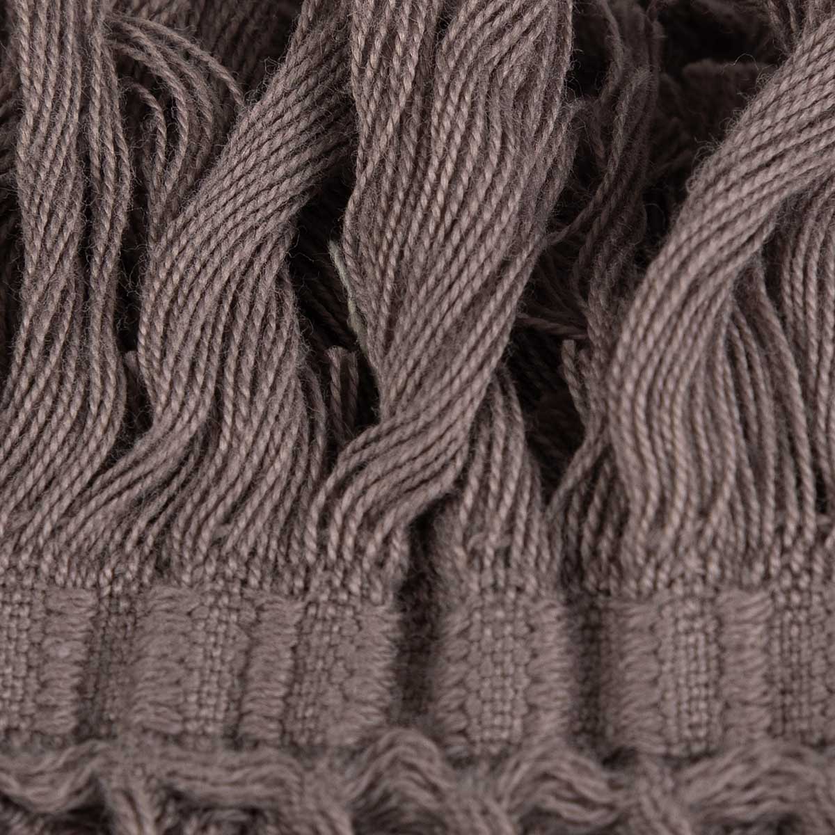 Плед жаккардовый Cleanelly Collection Кальдо, серо-коричневый