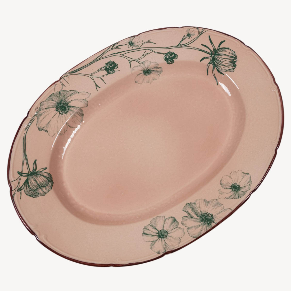 Блюдо овальное Дымов Керамика Космея день 12.00