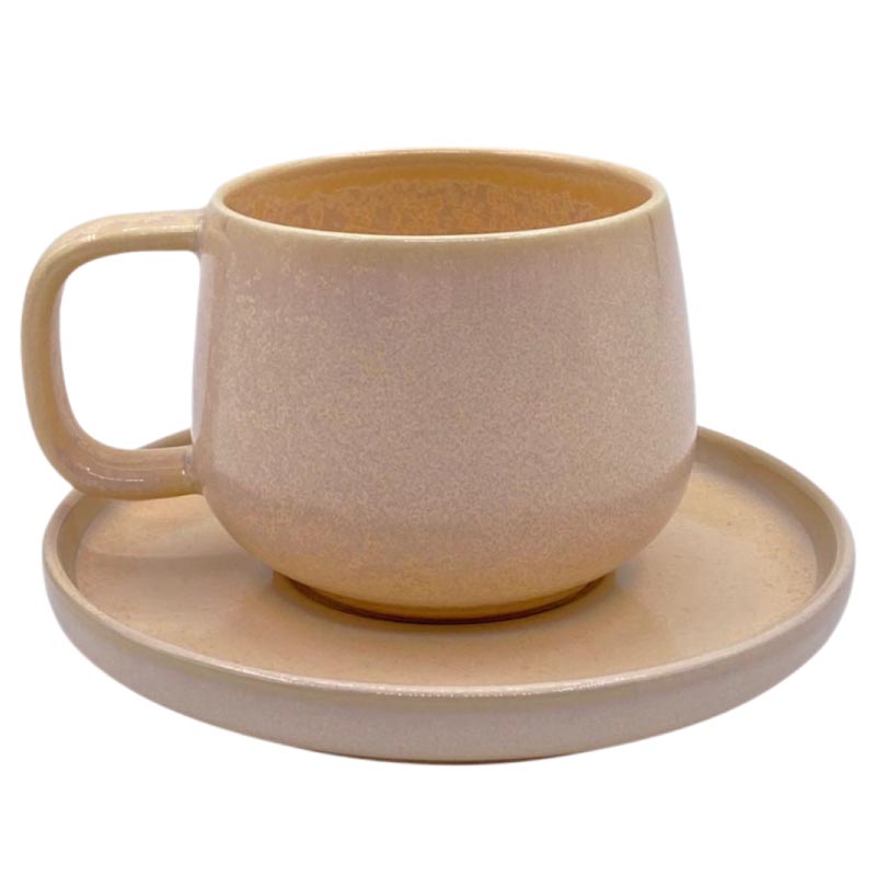 Чайная пара Kenai Ceramics Luma, цвет персиковый