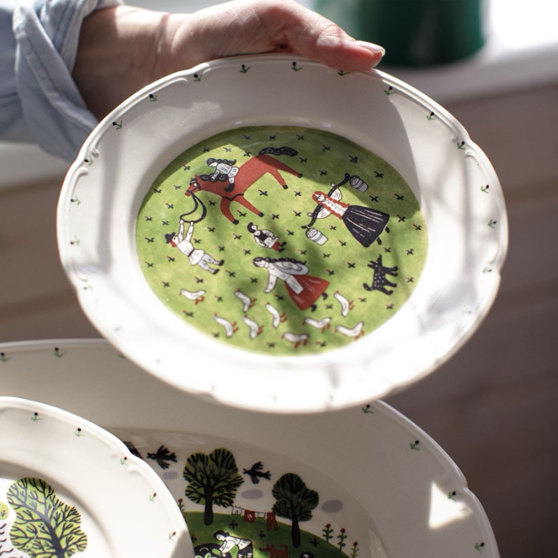 Тарелка обеденная Дымов Керамика Огород Уткина Конь