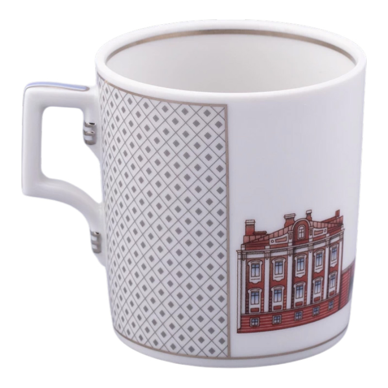 Чайная пара Императорский фарфоровый завод Серебряный город