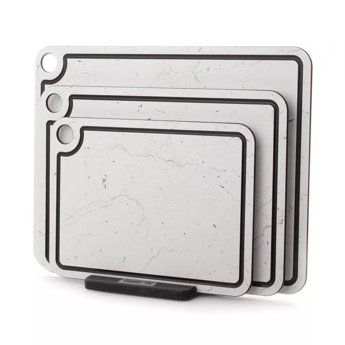 Набор разделочных досок на подставке ComposeEat Elegance мрамор Бьянко, 3шт