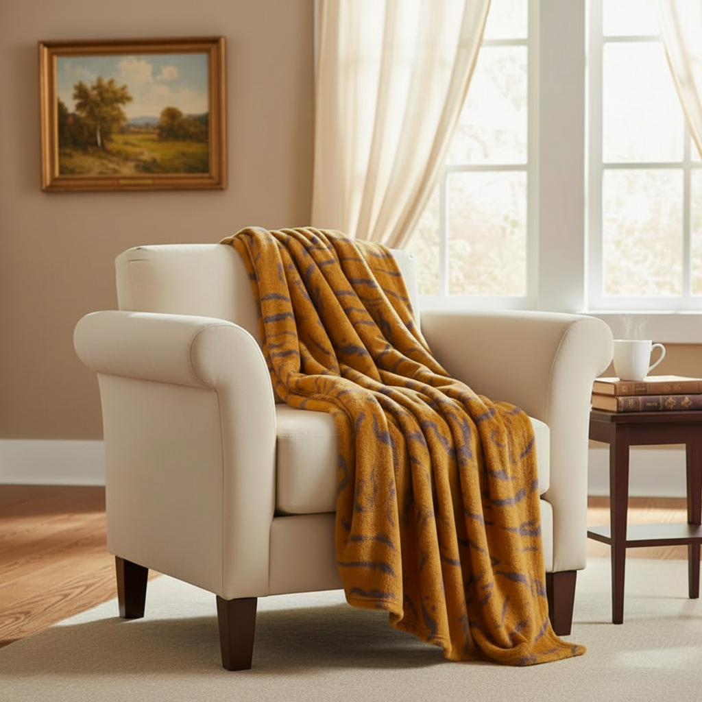 Плед 150x200см Pappel Cotton, коричневый