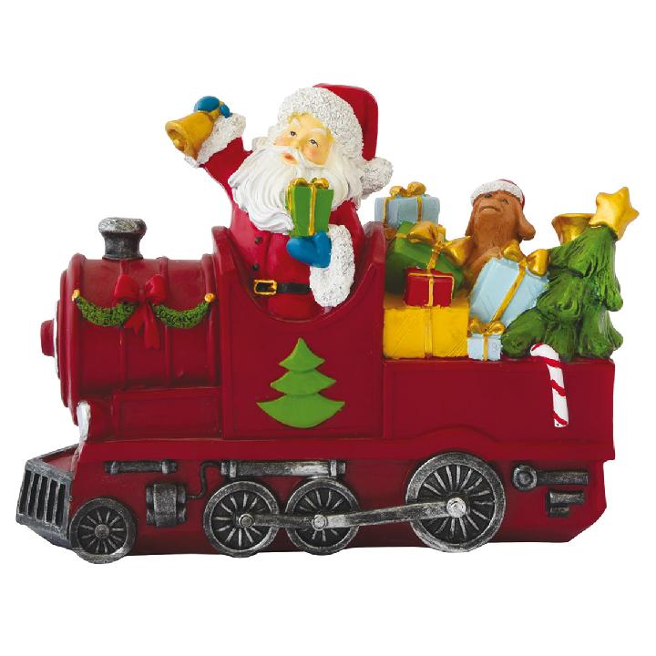 Рождественская фигурка Easy Life Christmas Figurines Санта Клаус в поезде