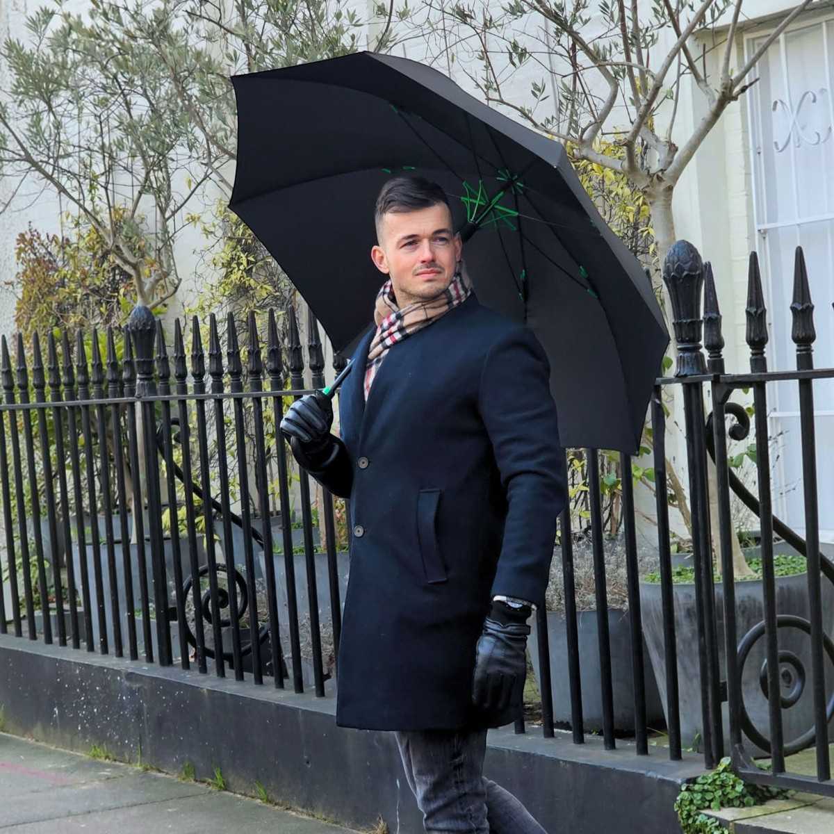 Зонт мужской гольфер Fulton черный
