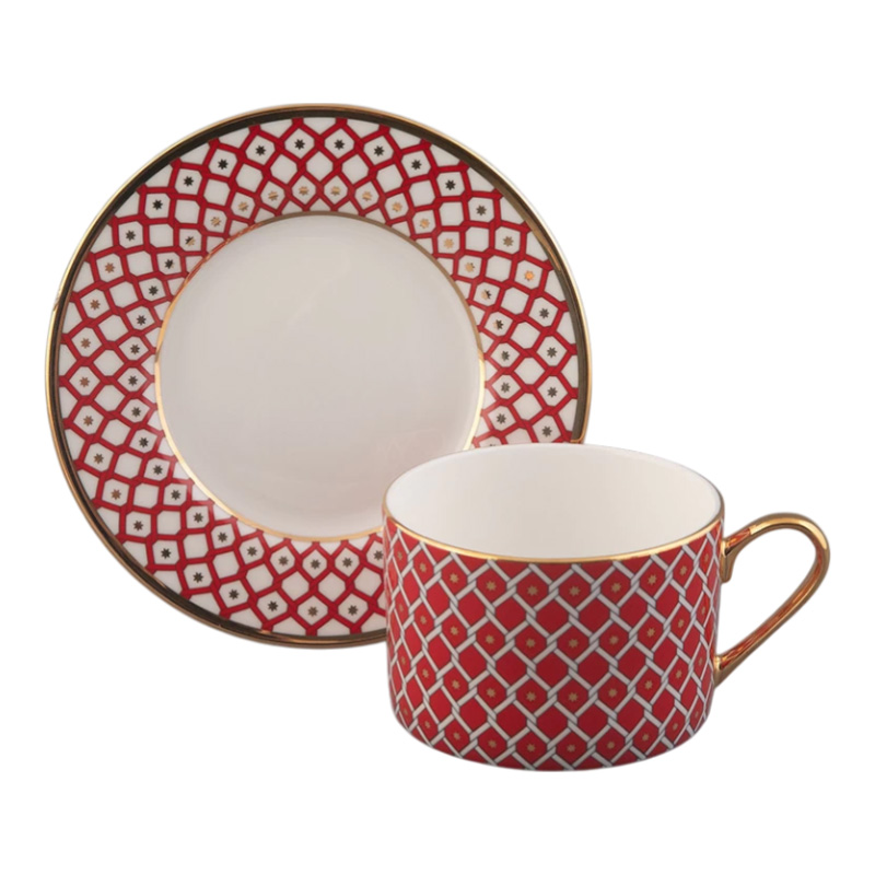 Чайная пара Императорский фарфоровый завод Идиллия Скарлетт