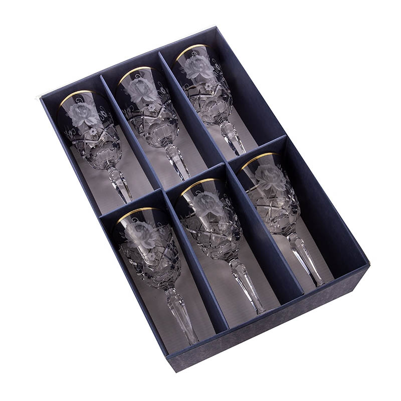 Набор бокалов Arnstadt Kristall Sunrose Gold 190см, 6шт