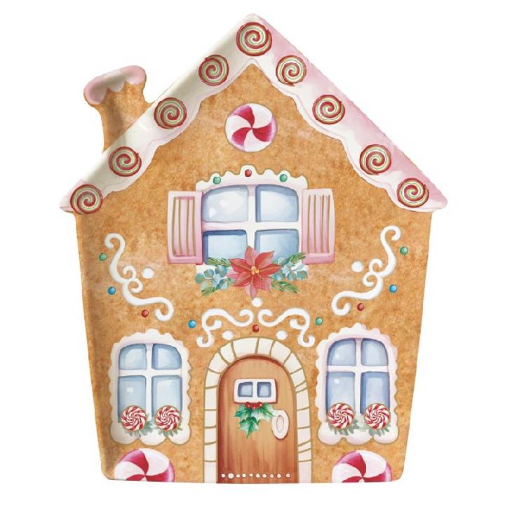 Блюдо Easy Life Sweet Christmas Пряничный домик 21x25,5см