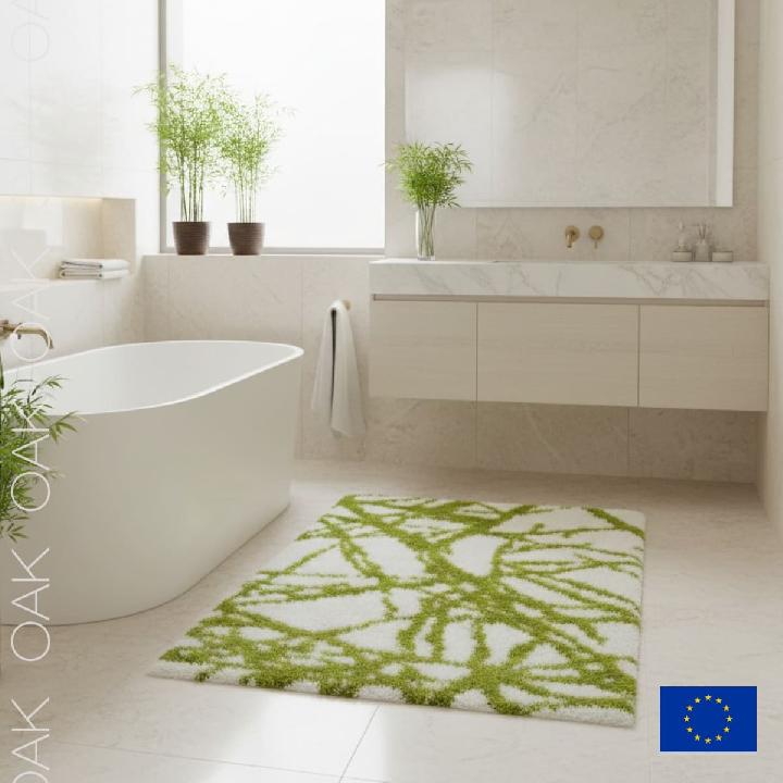 Коврик для ванной 60x90см Spirella OAK, зеленый