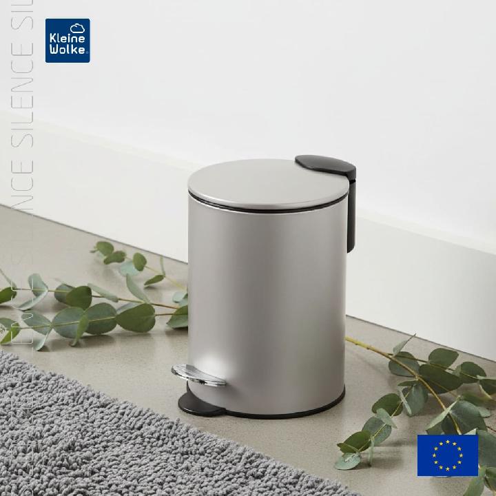 Ведро для мусора с педалью Kleine Wolke Silence, цвет серебристый