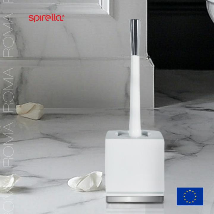 Ерш для унитаза Spirella Roma, белый с серебром