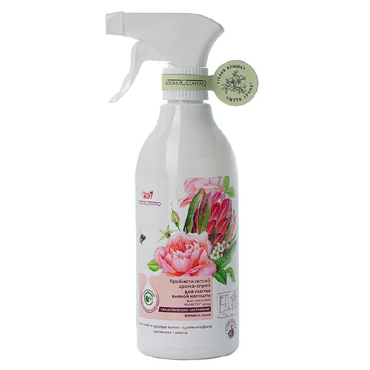 Спрей для уборки ванной комнаты AromaCleaninQ Романтическое настроение с пробиотиками, 500мл