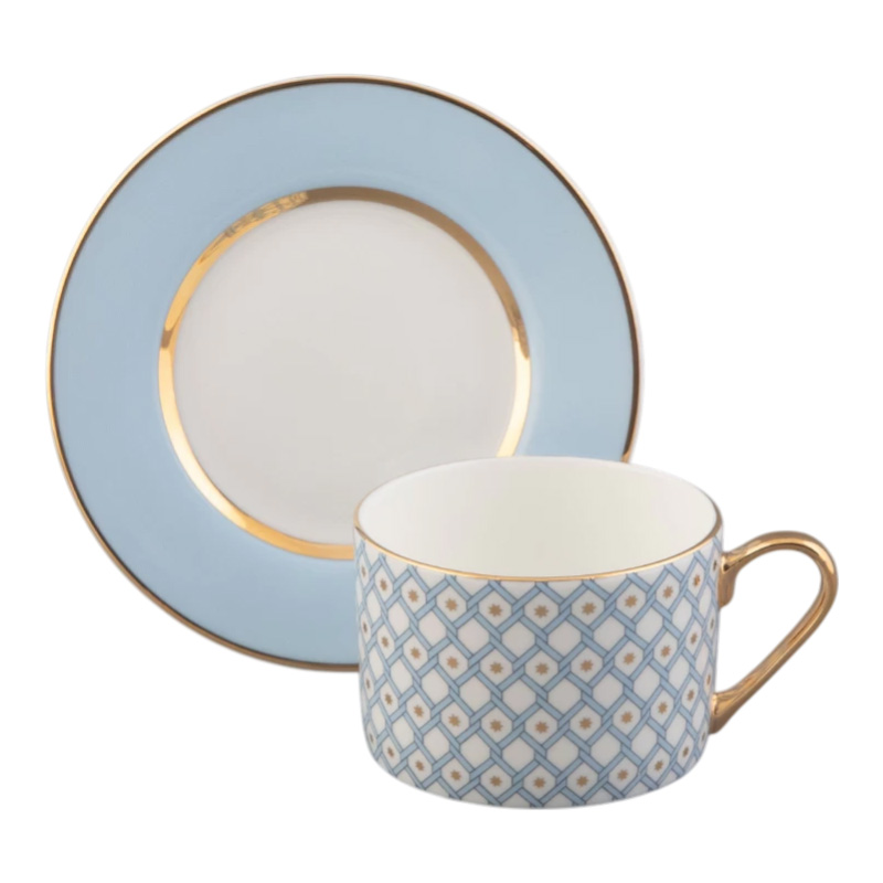 Чайная пара Императорский фарфоровый завод Идиллия Азур