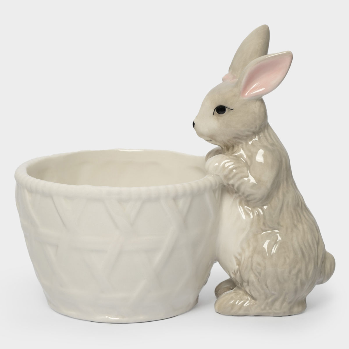 Конфетница Anna Lafarg Пасха Натуральная Кролик с корзинкой