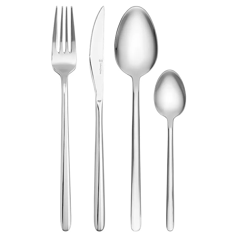 Набор столовых приборов Liberty Jones Pure 24 предмета на 6 персон, матовый серебряный