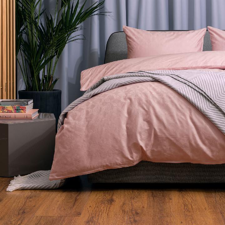 Комплект постельного белья семейный Pappel Jacquard Pink