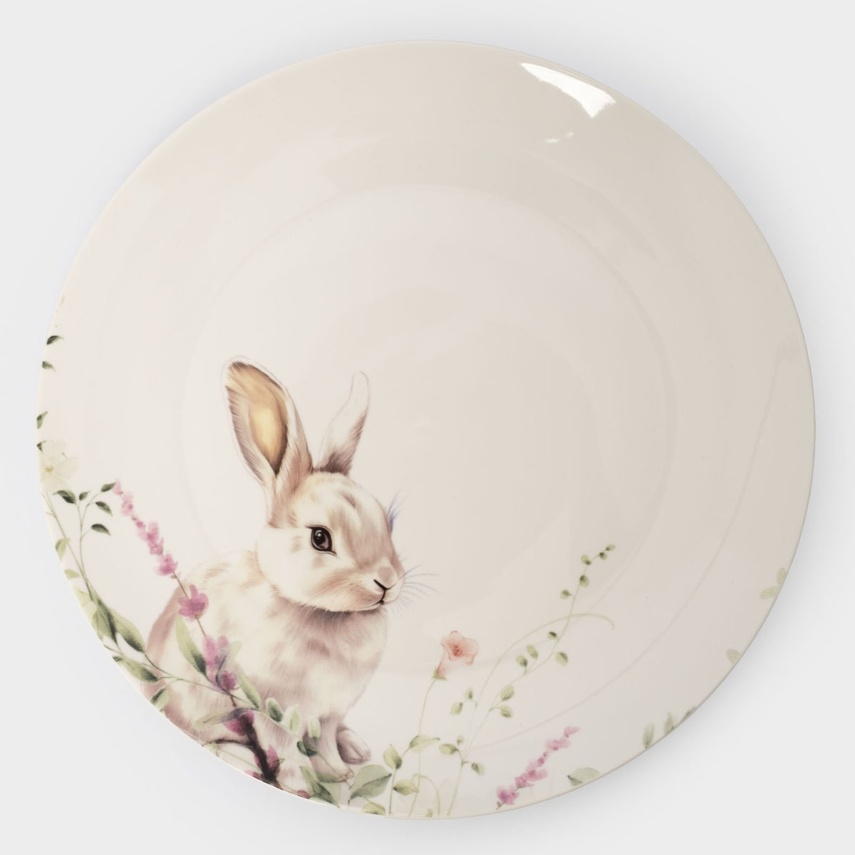 Тарелка обеденная Anna Lafarg Пасха Золотая Кролик в цветах