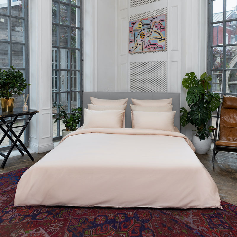 Пододеяльник евро Mollen Tootal Look пудровый