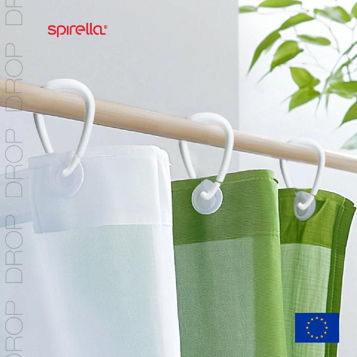 Кольца для штор Spirella Drop, 12шт, пластик, цвет белый