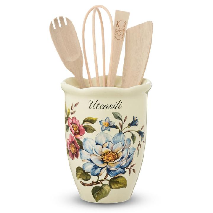 Емкость для кухонных принадлежностей Nuova Cer Petali di Primavera