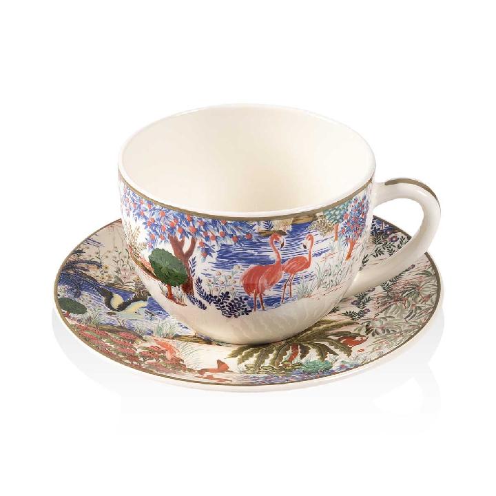 Чашка для завтрака с блюдцем Gien Le Jardin Du Palais 450мл