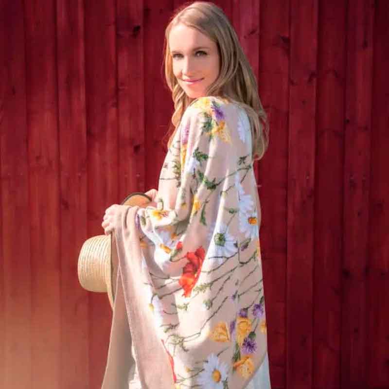 Плед Feiler Daisy Field Beige 150x250см, сафари