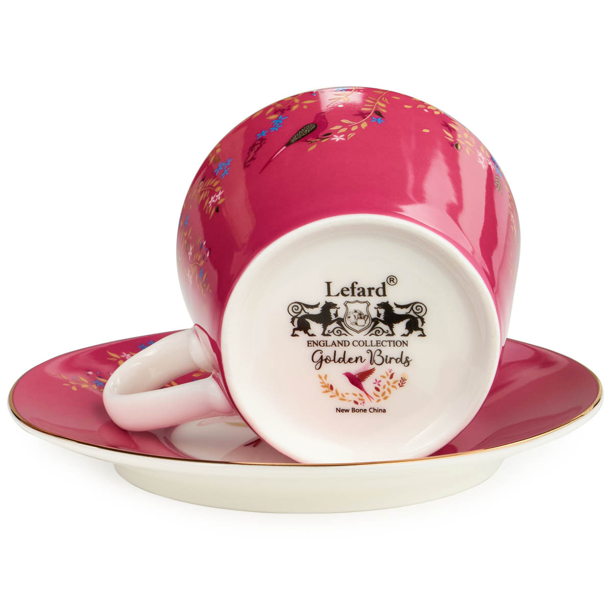 Чайный набор Lefard Golden Birds 220мл, 4 предмета на 2 персоны