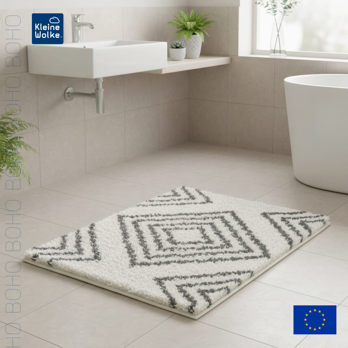 Коврик для ванной комнаты Kleine Wolke Boho Nature