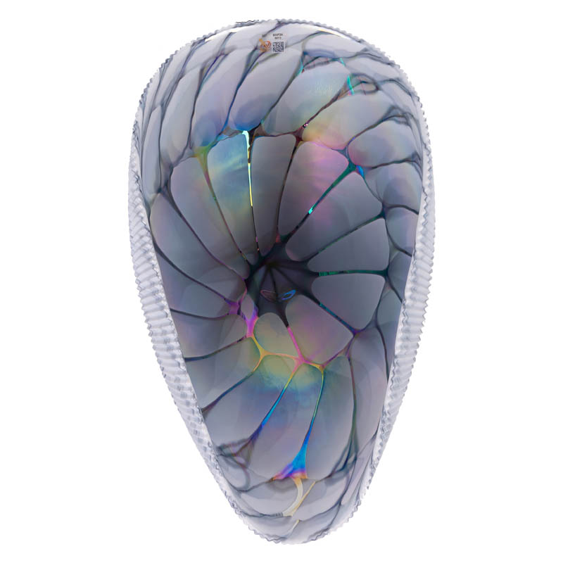 Блюдо декоративное Yalos Shell, цвет белый с черными нитями