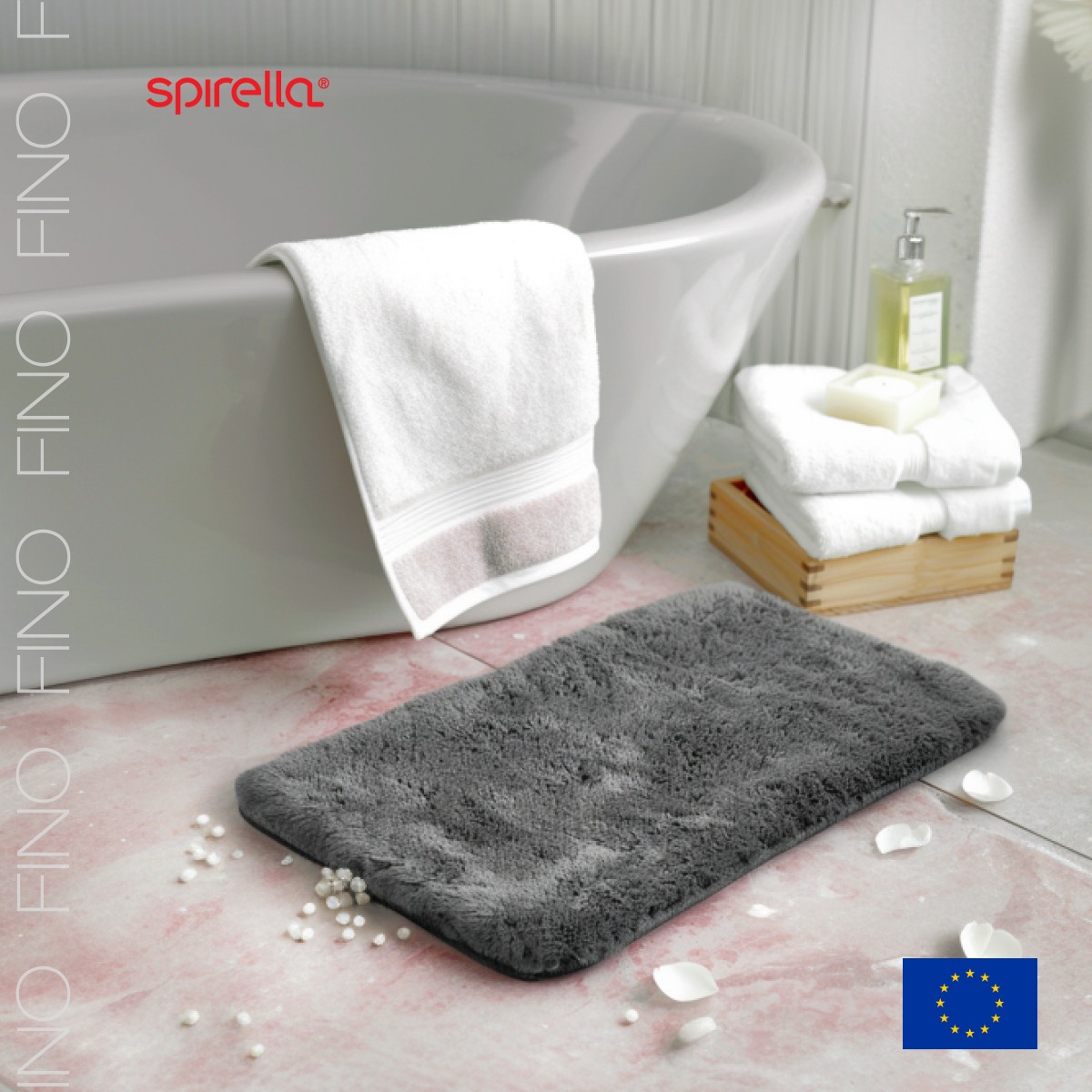 Коврик для ванной Spirella Fino 60x90см, серый