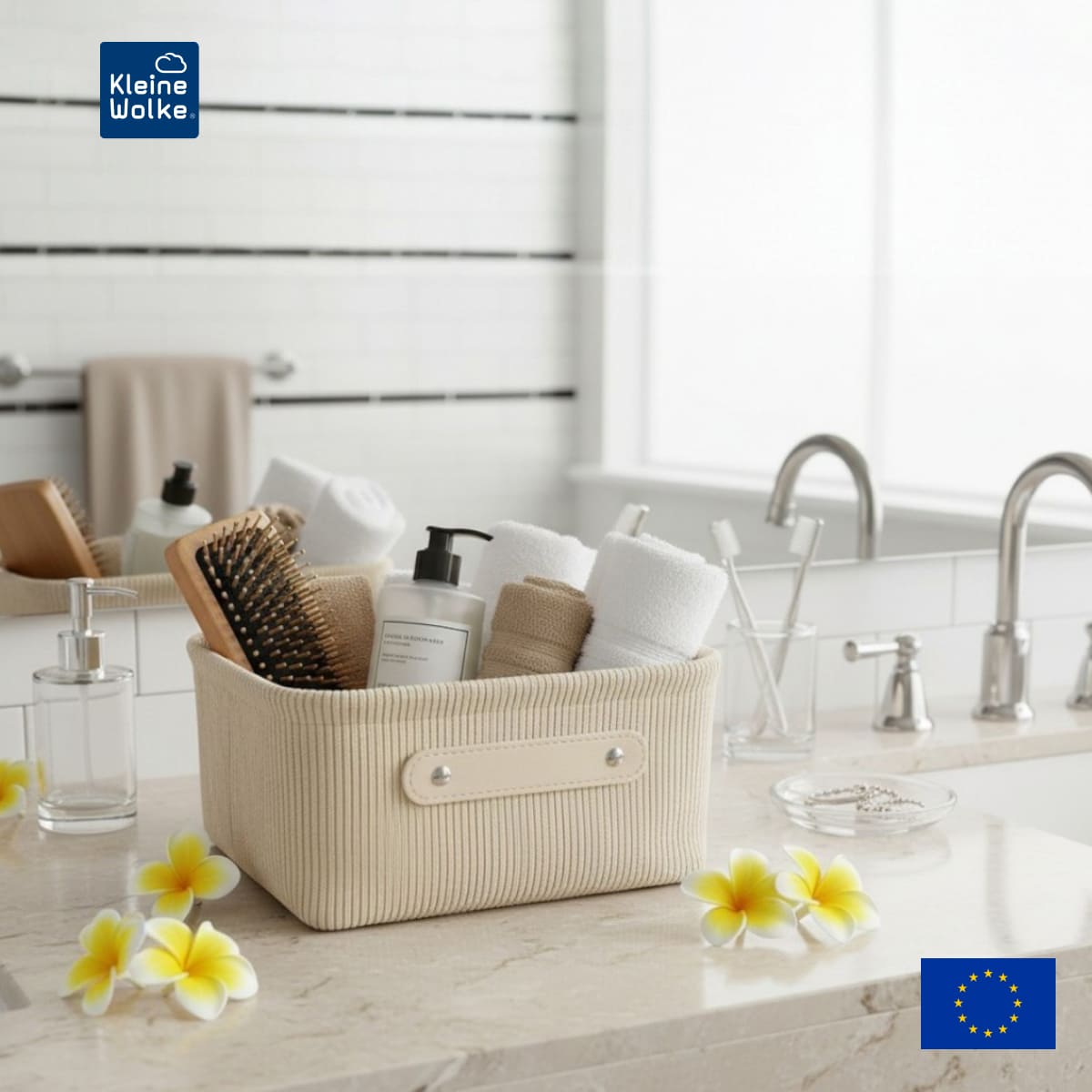 Корзина для хранения Kleine Wolke Bedford Beige 23x11x23см