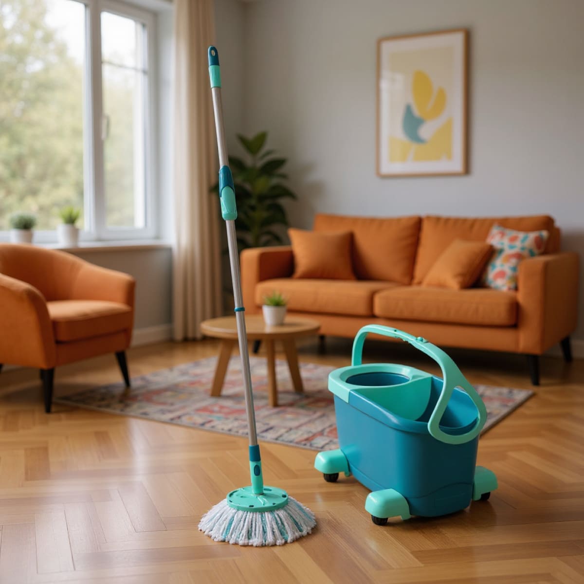 Набор для уборки Leifheit Clean Twist швабра и ведро с отжимом на колесиках