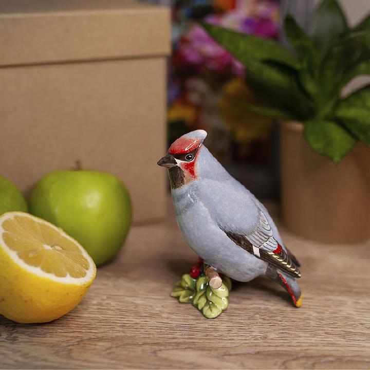 Статуэтка Ярославская Керамическая Мануфактура Птицы. Свиристель