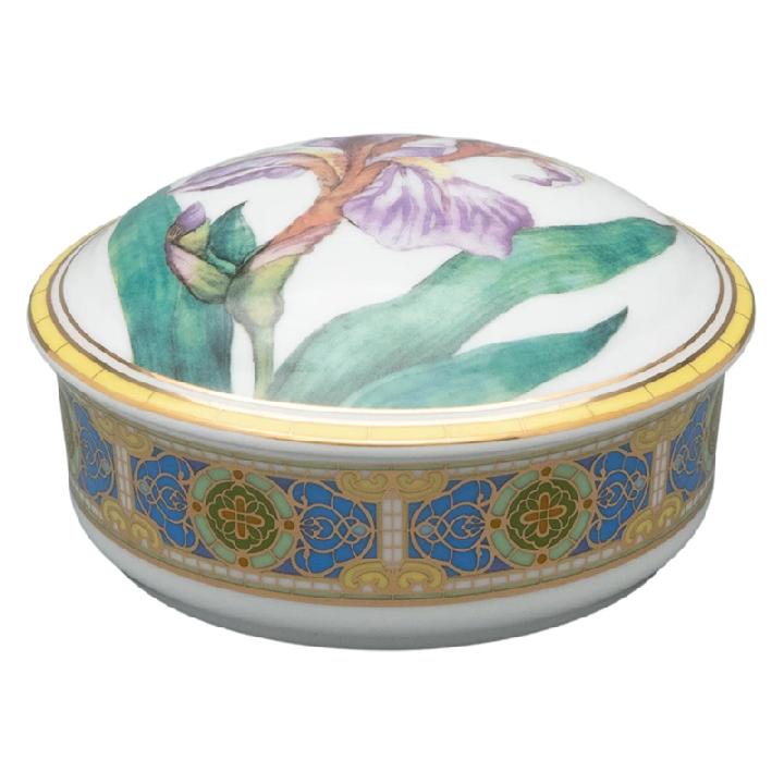 Туалетная коробочка Императорский фарфоровый завод Цветы и ягоды России Нежный ирис