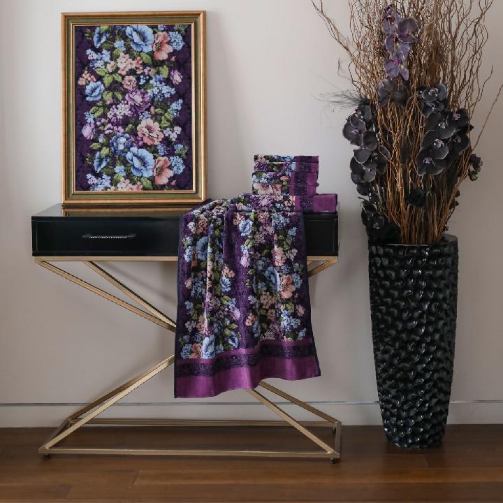 Полотенце Feiler Anjelika 50x100см, цвет мальва, свекольный