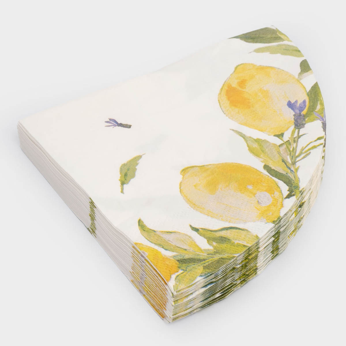 Салфетки бумажные круглые Anna Lafarg Лимоны, 20шт