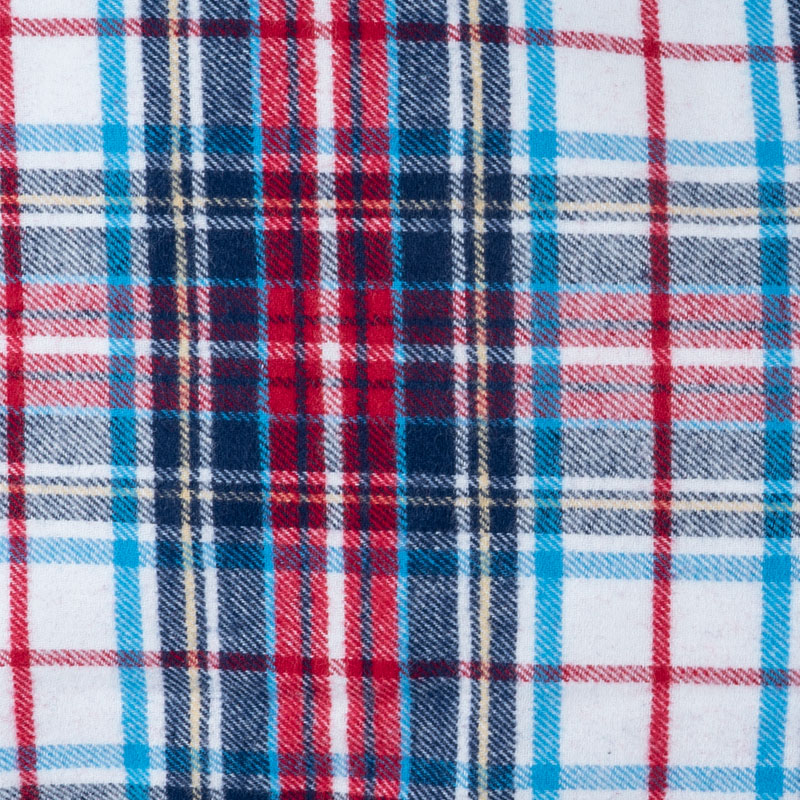 Комплект постельного белья евро Lameirinho Flannel, красно-синяя клетка