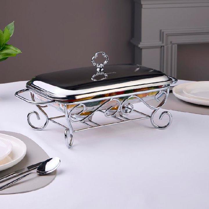 Мармит прямоугольный Agness silver 2,2л