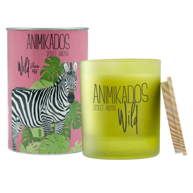 

Свеча ароматическая Zebra - цветочный Wild 40 ч, Розовый
