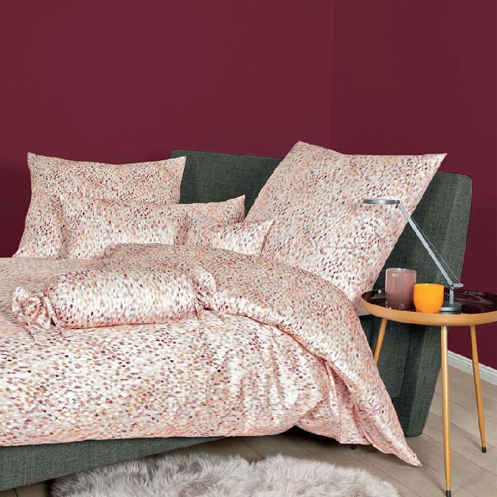 Комплект постельного белья 2-спальный Janine Messina Milano, белый с розовым