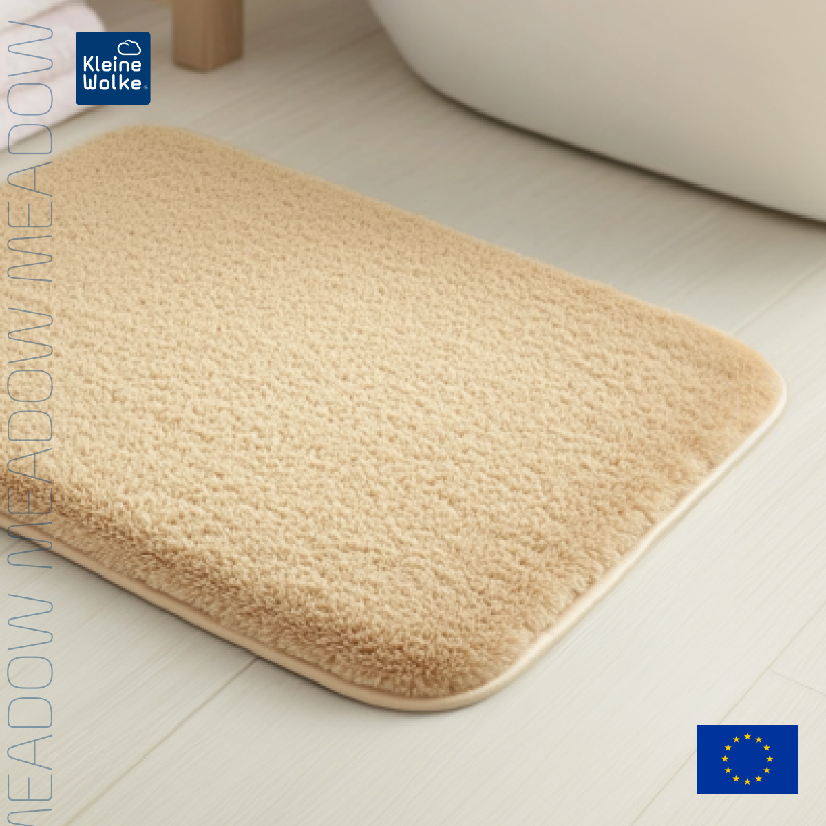 Коврик для ванной комнаты Kleine Wolke Meadow 60x90см, бежевый