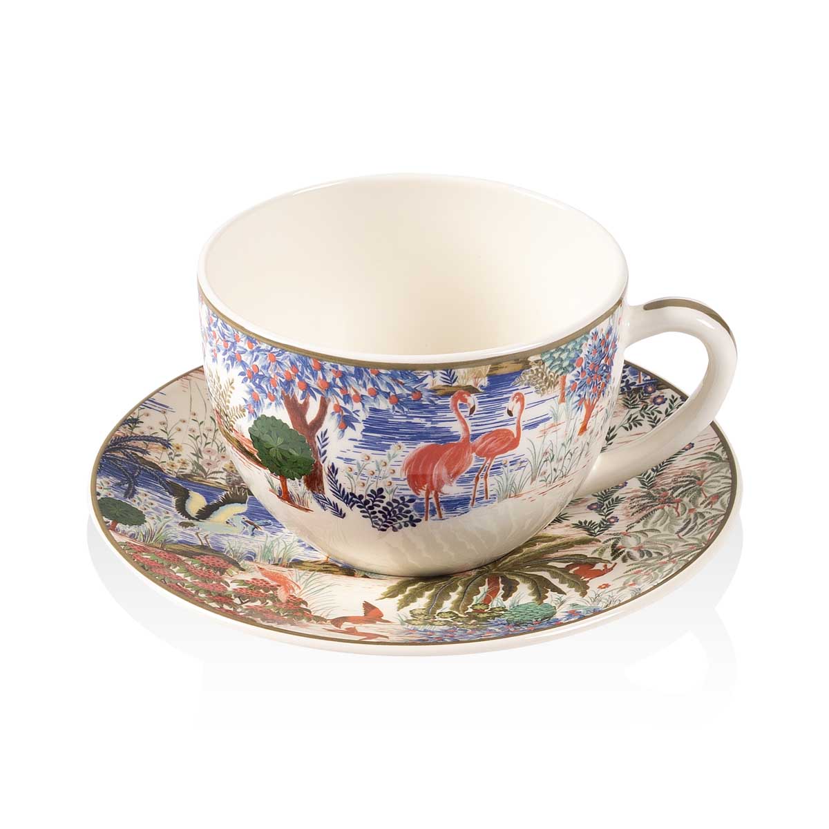 Чашка для завтрака с блюдцем Gien Le Jardin Du Palais 450мл